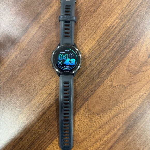 Garmin Black Smartwatch with Blue Display